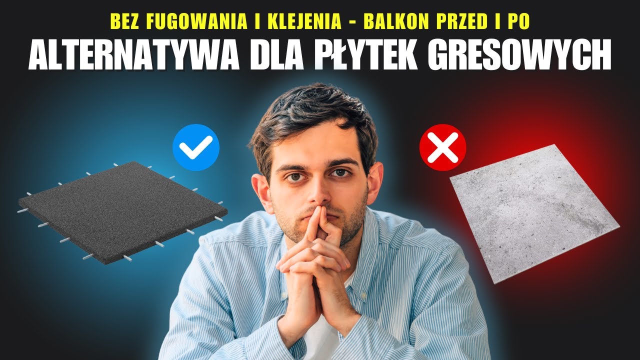 Balkon z płyt gumowych TERRAFLEX – efekt przed i po • Nowoczesna alternatywa dla płytek gresowych