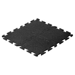 Mata do siłowni - podłoga gumowa PREMIUM BLACK (nakrapiana szara) - imitacja 4 mniejszych puzzli